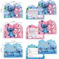 thumbnail image 2 of Tarjeta de invitación con temática Disney Lilo & Stitch, Mini tarjeta de felicitación de una sola página, suministros para eventos y fiestas de cumpleaños, 10 piezas, envío gratis, 2 of 3