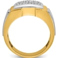 thumbnail image 2 of 10K Yellow W/Rhodium Ibgoodman Men's W/White Rhodium Satin Diamond Complete Ringsize 10 - Jbsp, 2 of 5