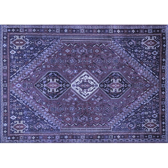 Ahgly Company Indoor Rectangle Persian Blue Traditional Area Rugs, 7' x 10'