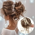 thumbnail image 3 of Chignon Bouclé Ondulé Synthétique, Cheveux Bouclés Désordonnés, Pince Griffe, Extension de Queue de Cheval, 3 of 6