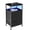 black-3, variant on LED Nightstand with 16 Color Lights, Built-in USB Ports & Outlets, 3 Fabric Drawers + Storage Shelf, Black Compact Bedside Table for Small Spaces