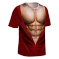 thumbnail image 5 of RKSTN Chemises pour Hommes Manches Courtes Mode Imprimé Musculaire Mode Mise en Forme Col Rond T-Shirt à Manches Courtes Chemises Hawaïennes pour Hommes, 5 of 5