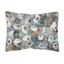 Carolines Treasures 8957PW1216 Bunch of Oysters Canvas Fabric Decorative Pillow, 12H x16W, multicolor