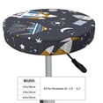 thumbnail image 4 of Lsque Space Cars Round Bar chair cushion covers Velvet Fabric Premium Comfort Protects from Scratches and Stains for 14-17 Inch Chair- 12 inch, 4 of 7