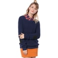 thumbnail image 3 of Allegra K Women's Drop Shoulder Elbow Cat Patch Loose Pullover Sweater, 3 of 7