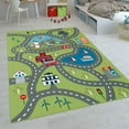 thumbnail image 3 of Kids Rug Roads & Streets Play Mat in Green, 3 of 5