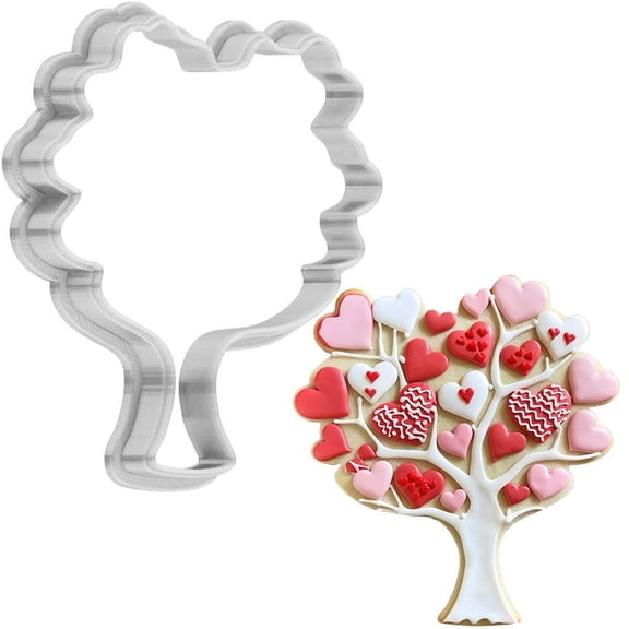 Valentines Day Heart Tree Cookie Cutter 4 Inch Made in USA by WONDERTORY