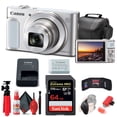thumbnail image 1 of Cámara digital Canon PowerShot SX620 HS (plateada) (1074C001), tarjeta de 64 GB, lector de tarjetas, bolsa blanda, trípode flexible, correa de mano, soporte para tarjeta de memoria, kit de limpieza (modelo internacional) Canon 1074C001_EDII0_1, 1 of 6