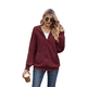 thumbnail image 3 of Sudadera con Capucha y Cremallera de Larga Color Vino Tinto XL, 3 of 9