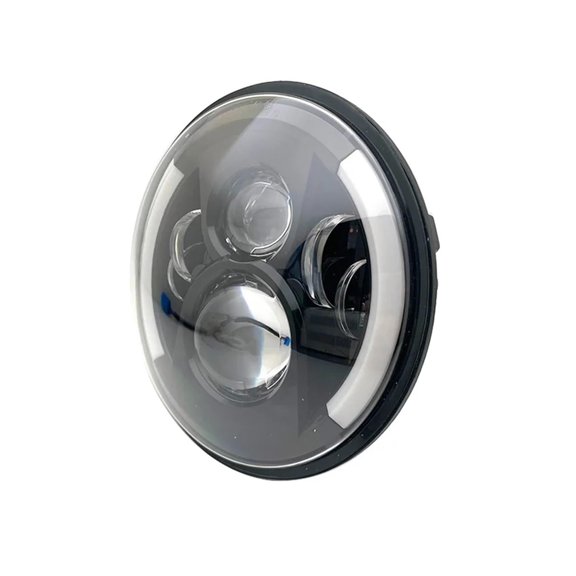MPXBM Motorcycle 7Inch Led Headlight Black Compatible With Kawasaki Vulcan VN 500 750 800 900 1600 1700 1500(WHITE)