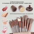thumbnail image 5 of 8-13PCS Makeup Brushes Set Fluffy Soft for Beauty Cosmetics Foundation Blush Powder Eyeshadow Kabuki Blending Makeup Brush Tool 13pcs Yellow Bag, 5 of 6