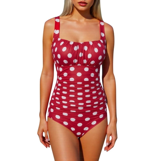 MKLEKYY Trajes De Baño Mujer Women Floral Printed Straps Jumpsuit Swimsuit Swimwear Bathing Beach Sexy Bikini Swimwear