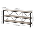 thumbnail image 5 of Evelyn&Zoe Modern Farmhouse 64" Wide Blackened Bronze/Alder White Console Table, 5 of 7