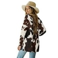 thumbnail image 3 of SCRAWLGOD Cow Print Women's Casual Cardigan Sweaters for Women Lightweight Dressy Long Sleeve Ladies Cardigan Sweatshirts Soft Long Printed Cardigan Women Travel Size XL, 3 of 7
