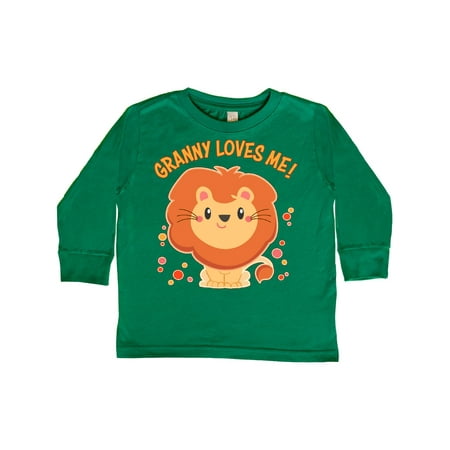 

Inktastic Granny Loves Me- cute lion Gift Toddler Boy or Toddler Girl Long Sleeve T-Shirt