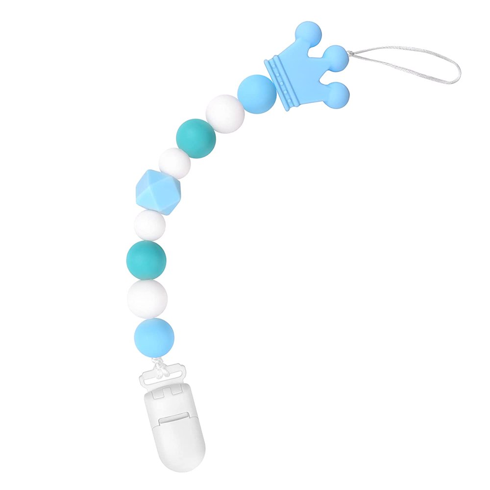 Baby Food Grade Silicone Pacifier Clip Teether Teething Pain Relief Toy