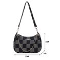 thumbnail image 1 of Bolsa Retro Mujer Denim Plaid Print Underarm Bag Cadena pequeños (Azul oscuro) Likrtyny Para Estrenar, 1 of 9