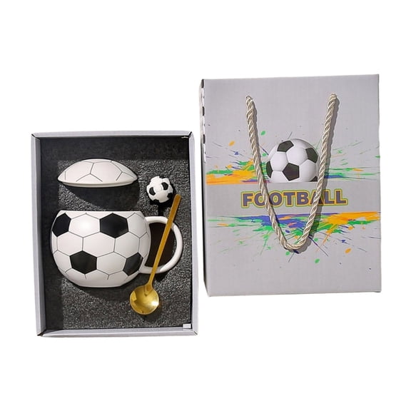 Ceramic Coffee Mug With Football Designs Perfect For Soccer Fan And Daily Use 400ml Capacity Drinkware