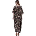 thumbnail image 3 of Miss Lavish London Kaftan Dresses for Women,Beach Kaftan Coverups,Hawaiian Coverups for Women,Long Beach & Swimsuit Coverups,Plus Size African Caftan Dress,Moroccan Style Loungewear Black XXL, 3 of 6