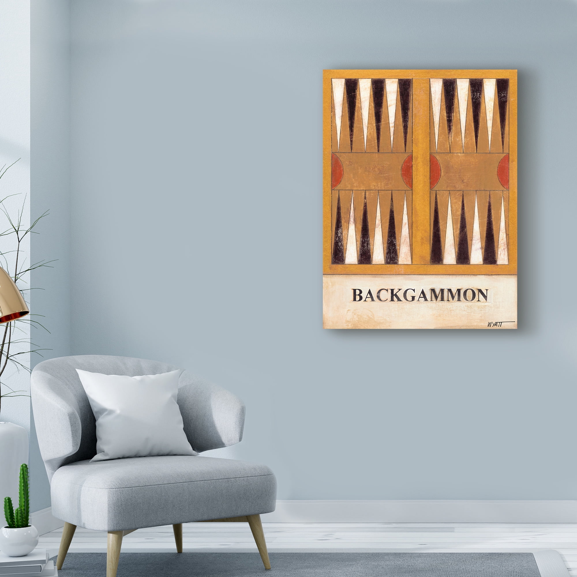 Trademark Fine Art 'Backgammon' Canvas Art by Norman Wyatt