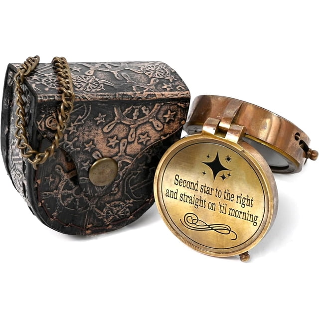 Nauticalmart Compass, Customized Brass Compass for Anniversary, Birthday, Graduation Day, Confirmation Gift, Valentine Gift, Parting Gift, Sailor Gift