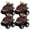 A, variant on A Four Piece Mini Dinosaur Pull Back Car Toy Model Vehicle Kids Play Fun Gift Party Favor Set