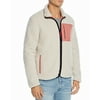 Mens Sweater Beige Small Colorblock Moritz Fleece Jacket $158 S