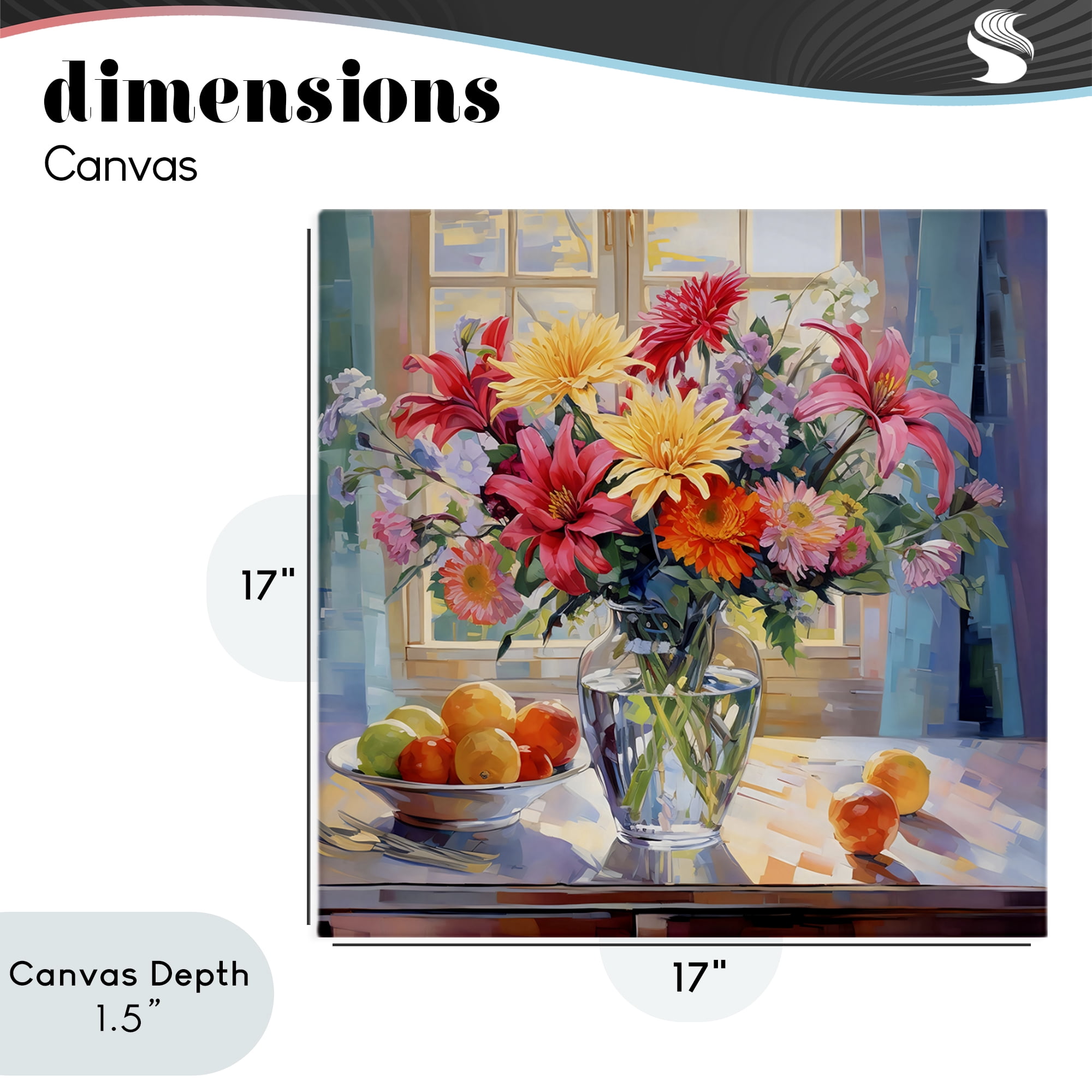 Stupell Industries Summer Flowers & Fruit Canvas Wall Art, design by Creative Studio