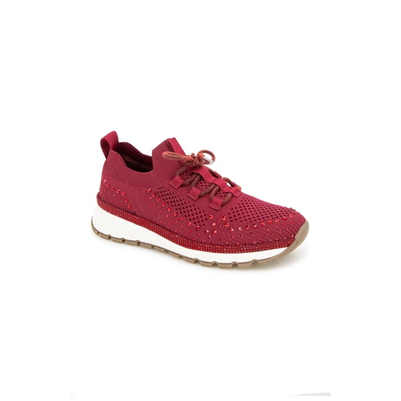 Kenneth Cole Reaction Women's Women's Kacey Sneaker, Brick RED Knit, 11