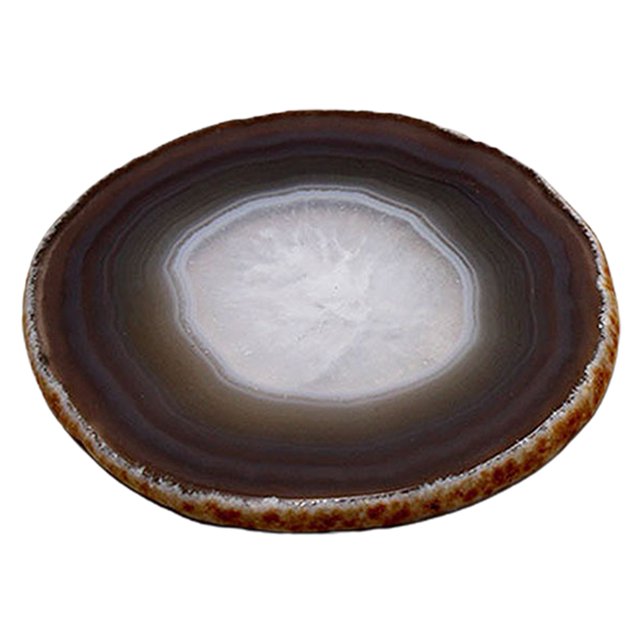 ENJOYW Polished Dyed Coaster Compact Stone Natural Agate Sliced Coaster Desktop Decor Cup Coaster