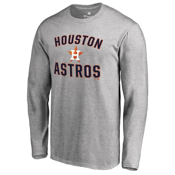 Men's Ash Houston Astros Victory Arch Long Sleeve T-Shirt