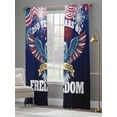 thumbnail image 4 of Independence Day Sheer Curtains 2 Panels Set 250 YEARS OF FREEDOM Bald Eagle Sheer Window Curtains Light Filtering Rod Pocket Voile Drapes for Bedroom Living Room 52"X84", 4 of 9
