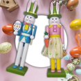 thumbnail image 3 of Daily Mix Store 12 Easter Nutcracker Decorations, Wooden Nutcracker Easter Bunny Decor, Indoor Decorations for Table, Spring Decor for Home, Rabbit, Egg Figuring for Home and Office, 3 of 9