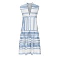 thumbnail image 6 of Summer Saving Wycnly Sundresses for Women Sleeveless V-Neck Geometric Print Knee-Length Dresses Loose Ruffle Hem Plus Size Vintage Midi Summer Dress Sky Blue Up to 65% off, 6 of 7