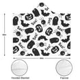 thumbnail image 3 of Wearable Blanket,Halloween Ghosts Bats and Pumpkins Hooded Wearable Flannel Blanket for Adults & Teens,Winter Poncho Shawl Wrap Cape Cozy Anti-Pill,50"x60", 3 of 4