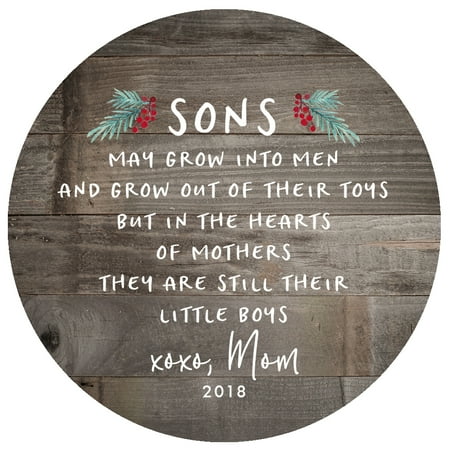 - Gift for Son, Christmas Ornament 2018 Sons In The Hearts of Mothers Poem Present Idea, Mom from Child Xmas Ceramic Farmhouse 3