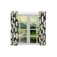 thumbnail image 3 of CADecor Floral Window Kitchen Curtain, White Daisy Window Treatment Panel Curtains,26x39 inches,Set of 2, 3 of 3