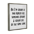 thumbnail image 3 of Stupell Industries Crying & Eating Pie Phrase Graphic Art Luster Gray Floating Framed Canvas Print Wall Art, Design by Lil' Rue, 3 of 6