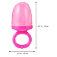 thumbnail image 2 of EeaseMX Chupete calmante de frutas y verduras, bolsa de malla para masticar, alimentador para bebés mayores de 6 meses (rosa), 2 of 7