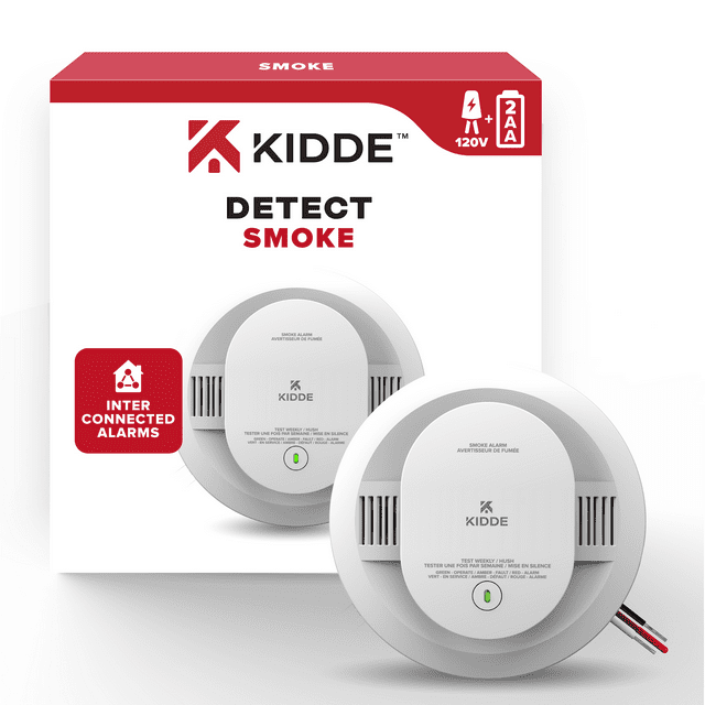 Kidde Smoke Alarm Hardwire 120V with AA Battery Backup