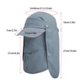 thumbnail image 7 of Sun Unisex Multifunctional Sun Visor Hat 360 Sunscreen Removable Face Cover Neck Flap Breathable Sun Hat For Fishing Climbing, 7 of 7