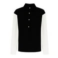 thumbnail image 5 of Hfnxid Women's Corduroy Tops Button Down Long Sleeve Shirts Casual Comfy Color Block Business Blouse Dressy Casual Breathable Blouses Black XL, 5 of 6