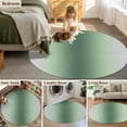 thumbnail image 6 of Sage Green Grey Ombre Round Rugs 4ft, Modern Abstract Art Gradient Non Slip Washable Rug Runner, Low Pile Indoor Floor Carpet Mat Bathroom Rugs for Living Room, Bedroom, Kids Room, 6 of 9