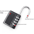 thumbnail image 2 of Candado de combinación de 4 dígitos para puerta de almacén de gimnasio, candado antirrobo de metal para exteriores, candado grande, 2 of 4