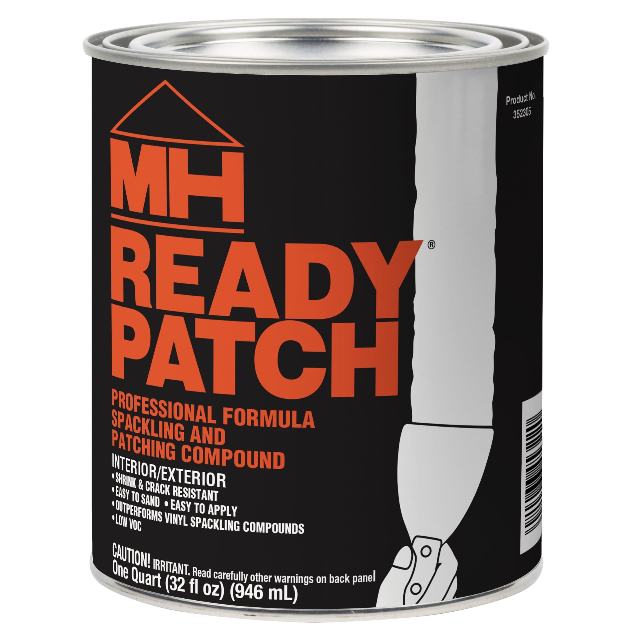 Rust-Oleum Ready Patch Spackling and Patching Compound-352305, 1 qt, 6 Pack