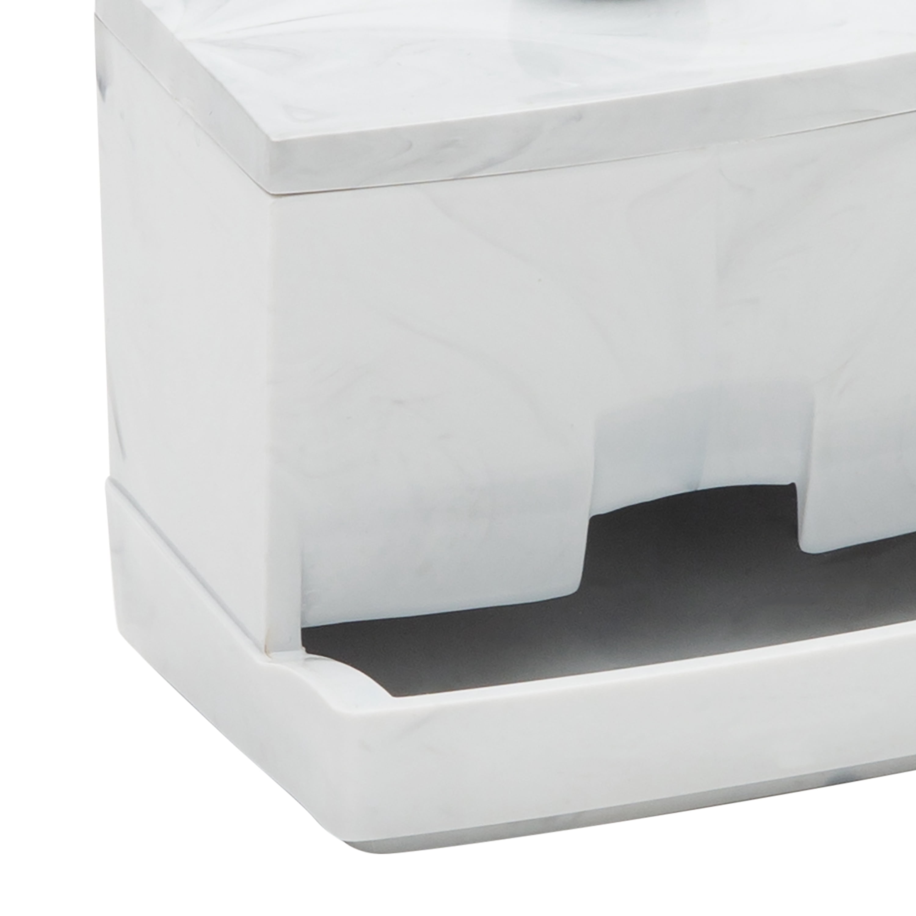 Simplify Q-Tip Box, Countertop Makeup Organizer, Marble