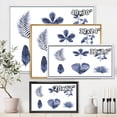 thumbnail image 4 of Designart 'Abstract Set Of Plant Leaves Blue' Traditional Framed Canvas Wall Art Print, 4 of 5