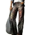 thumbnail image 4 of yunLCZ Wide Leg Pants Woman Women's Flare Wide Leg High Waisted Casual Vintage Floral Print Pants Casual Colorful Trouser Office Slacks, 4 of 4