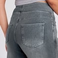 thumbnail image 5 of Jeans for Women Elastic High Waist Wide Leg Stretchy Baggy Streetwear Casual Denim Pants with Pockets, 5 of 5
