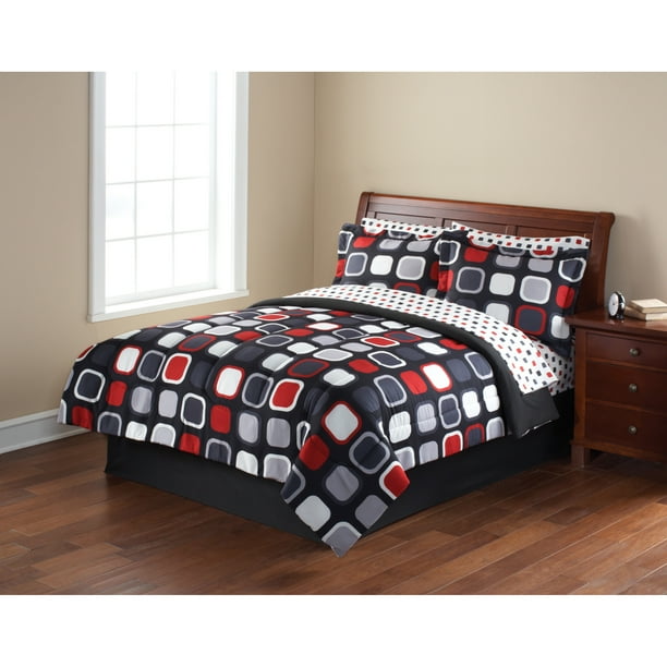 Mainstays Evans Bed in a Bag Bedding - Walmart.com - Walmart.com